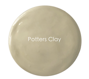 Potter’s Clay chalk paint swatch – earthy neutral with grey undertones