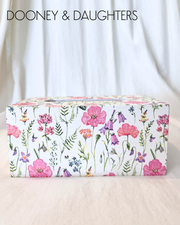 Pretty Pink Flowers Rectangle Tissue Box