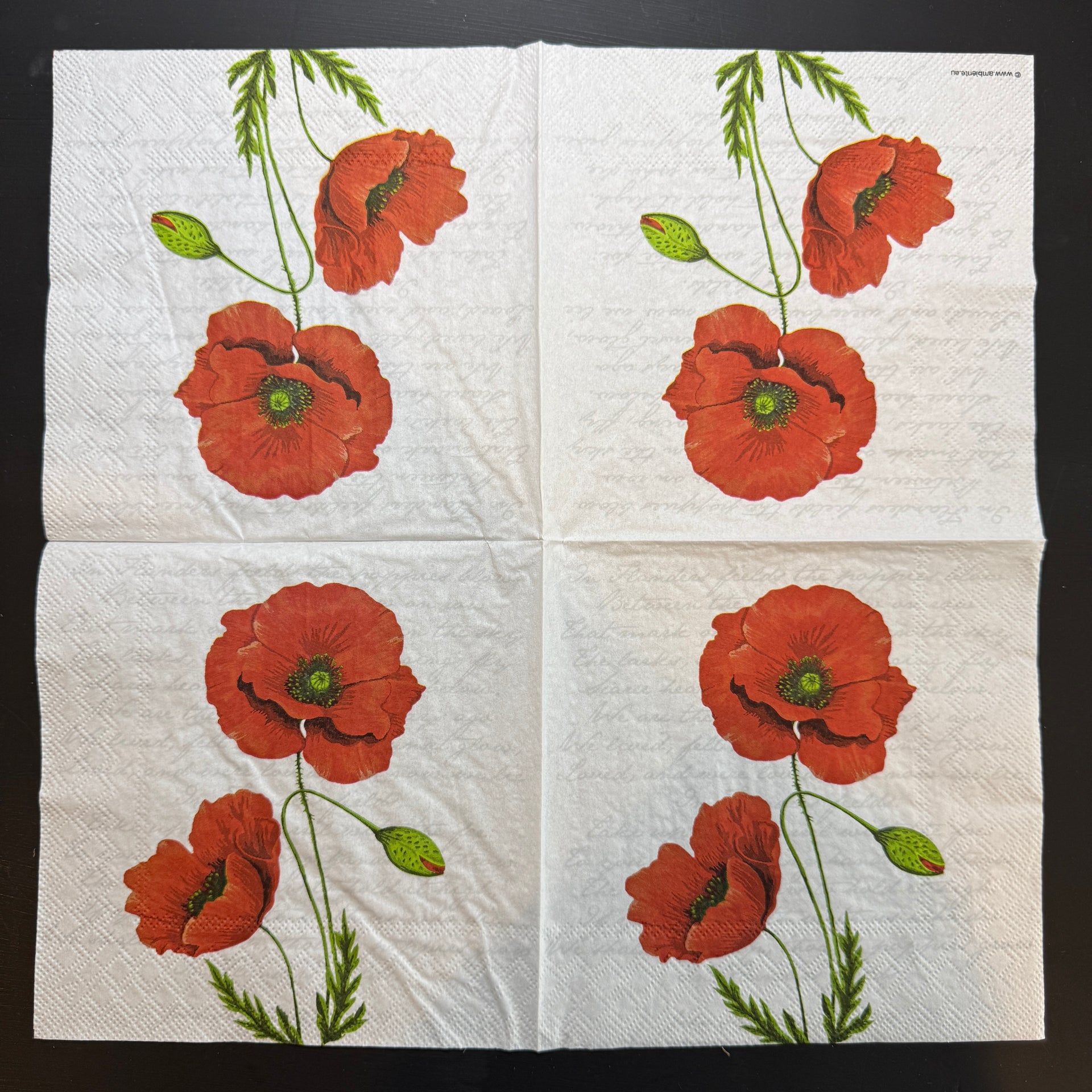 Napkin - Proud Poppy