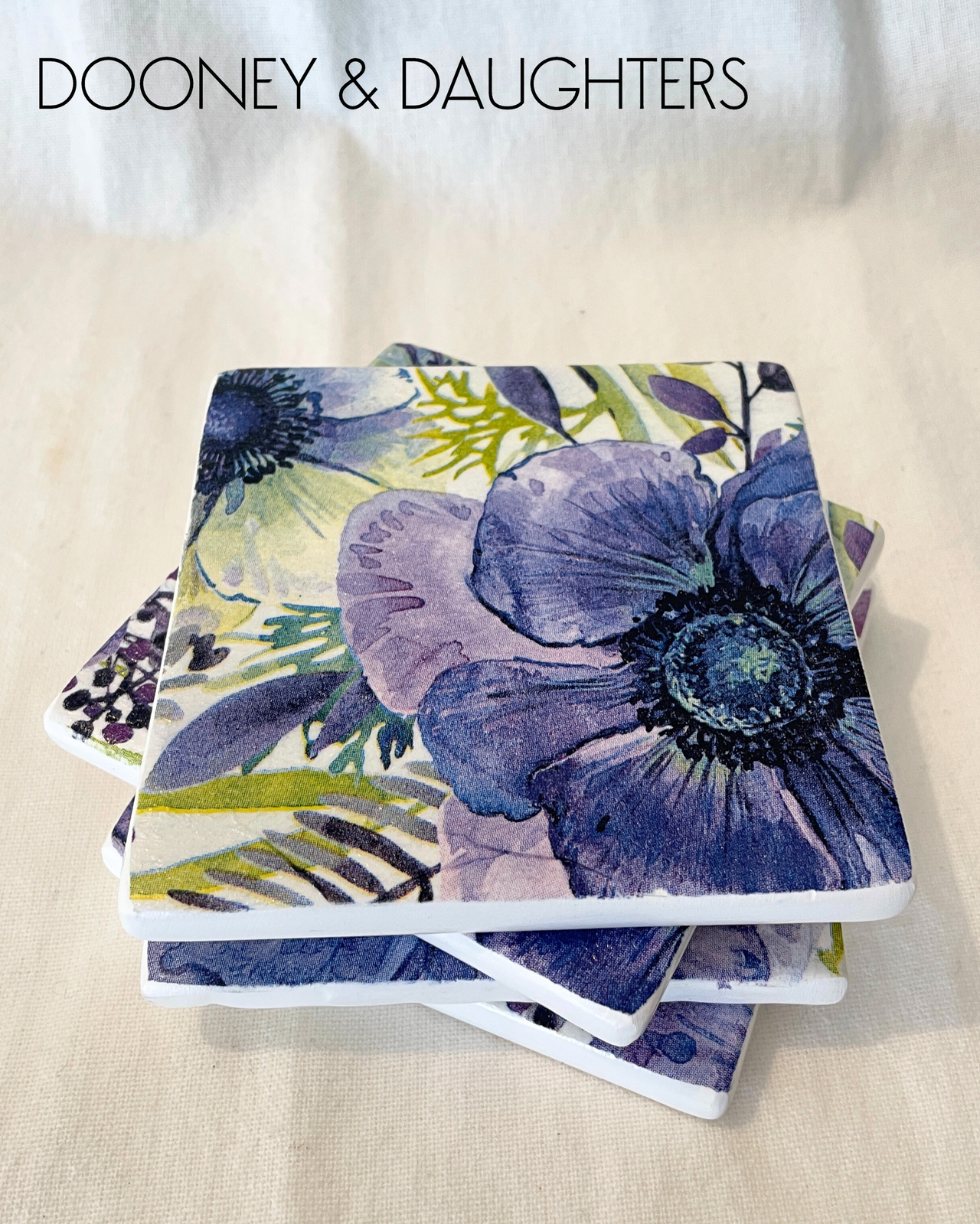 Coasters - Purple Flowers