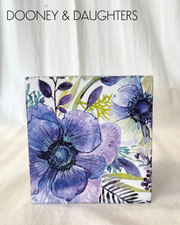 Purple Flowers Tissue Box