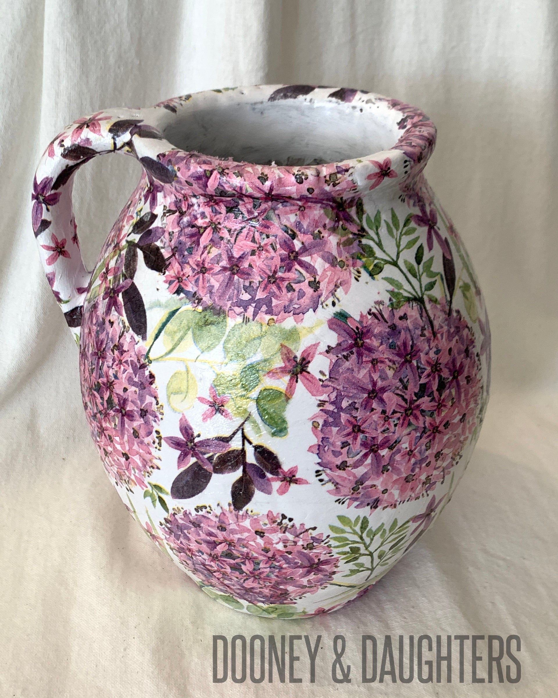 Purple Vintage Flowers Jug