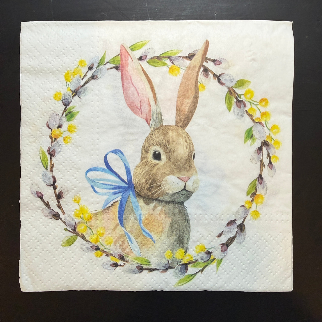 Napkin - Rabbit With Catkins