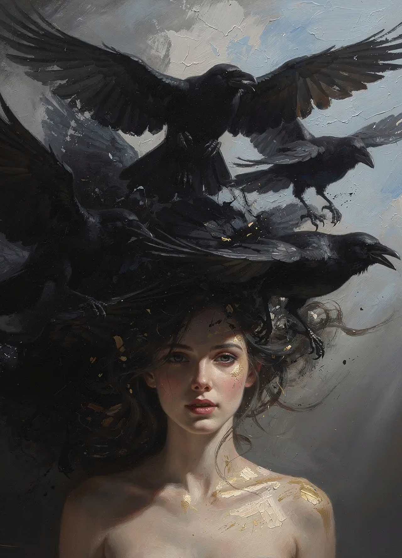 Ravens Decoupage Paper