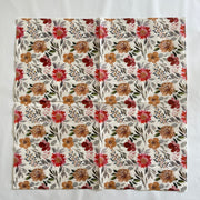 Napkin - Red Floral Pattern