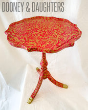 Red & Gold Acorn Wine Table