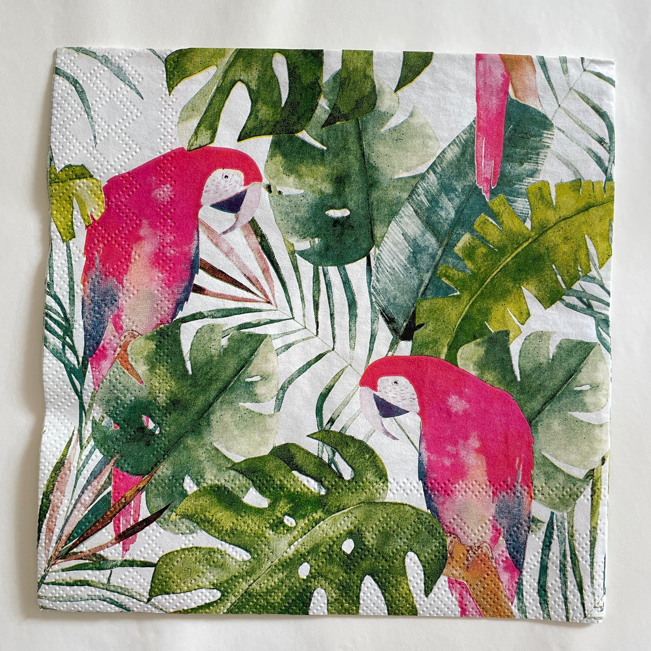 Napkin - Red Parrots