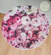 Rose Pedestal Table with Matching Coasters