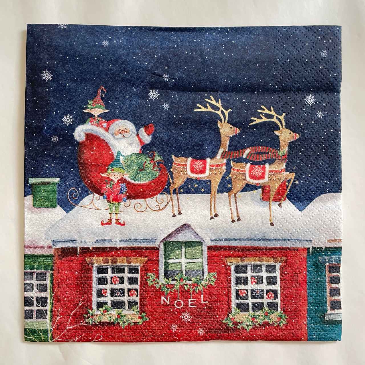 Napkin - Santa Claus With Goblins