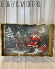 Santa Claus Large Scallop Tray