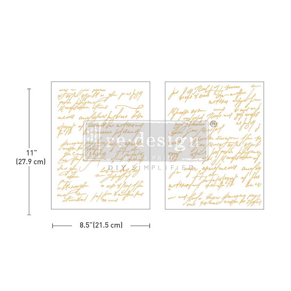 Shimmering Script Kacha Gold Transfer