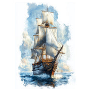 Ship 2 White Cloud Decor Transfer