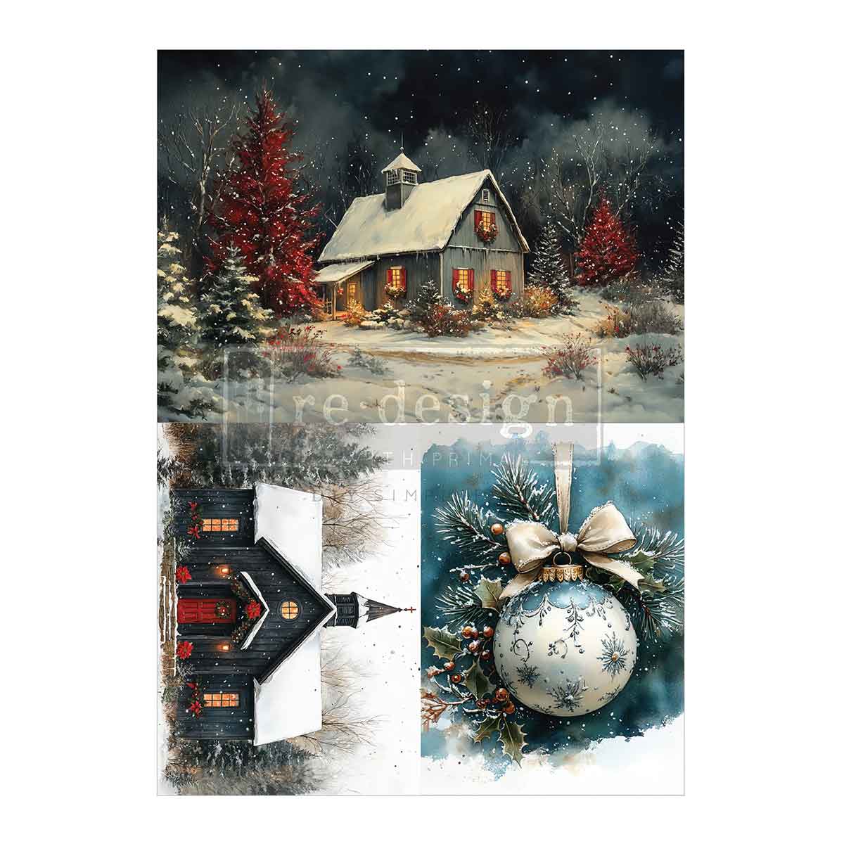Decoupage Fiber A4 - Silent Timber Memoirs 2 Sheets