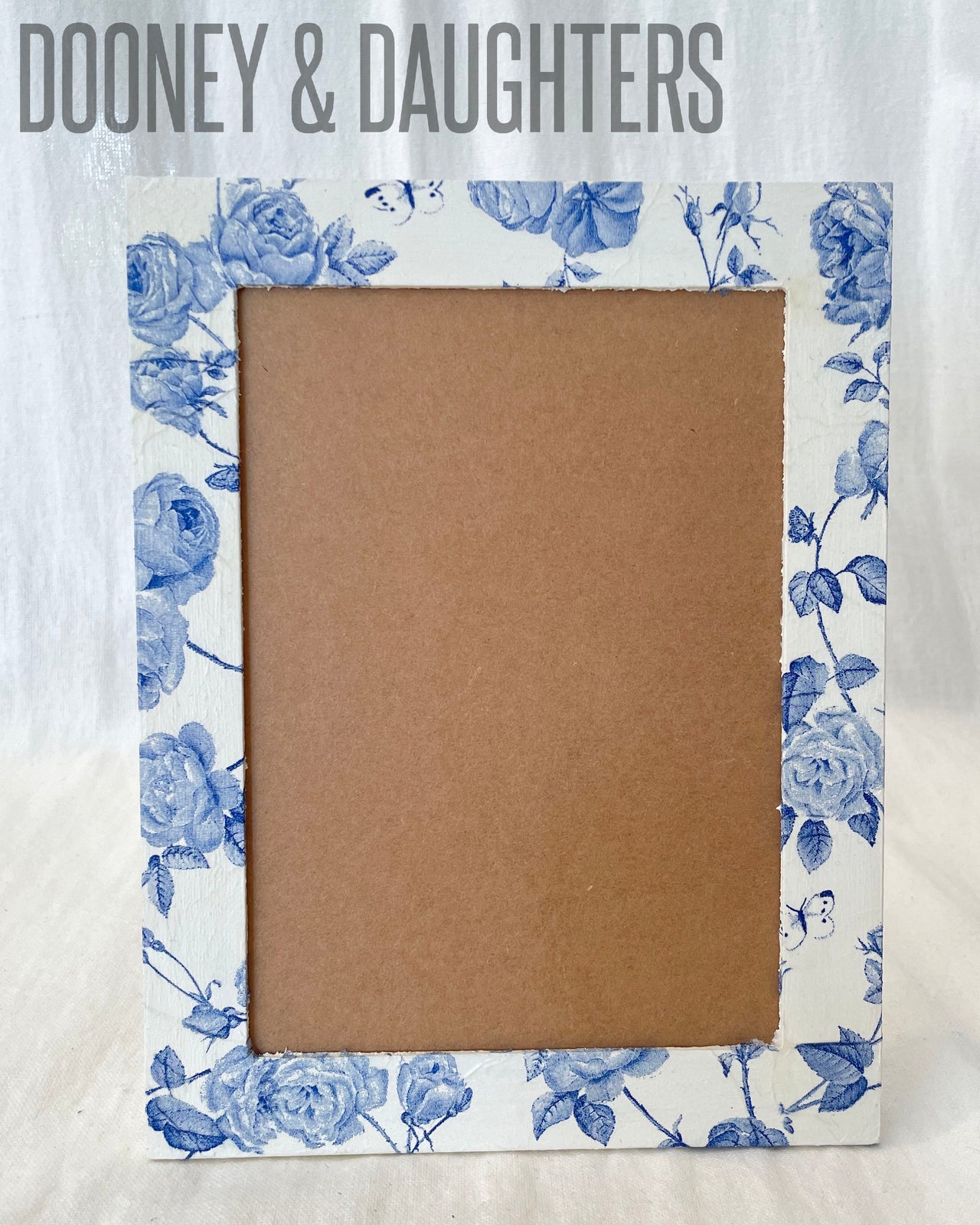 Small Blue Roses Photo Frame