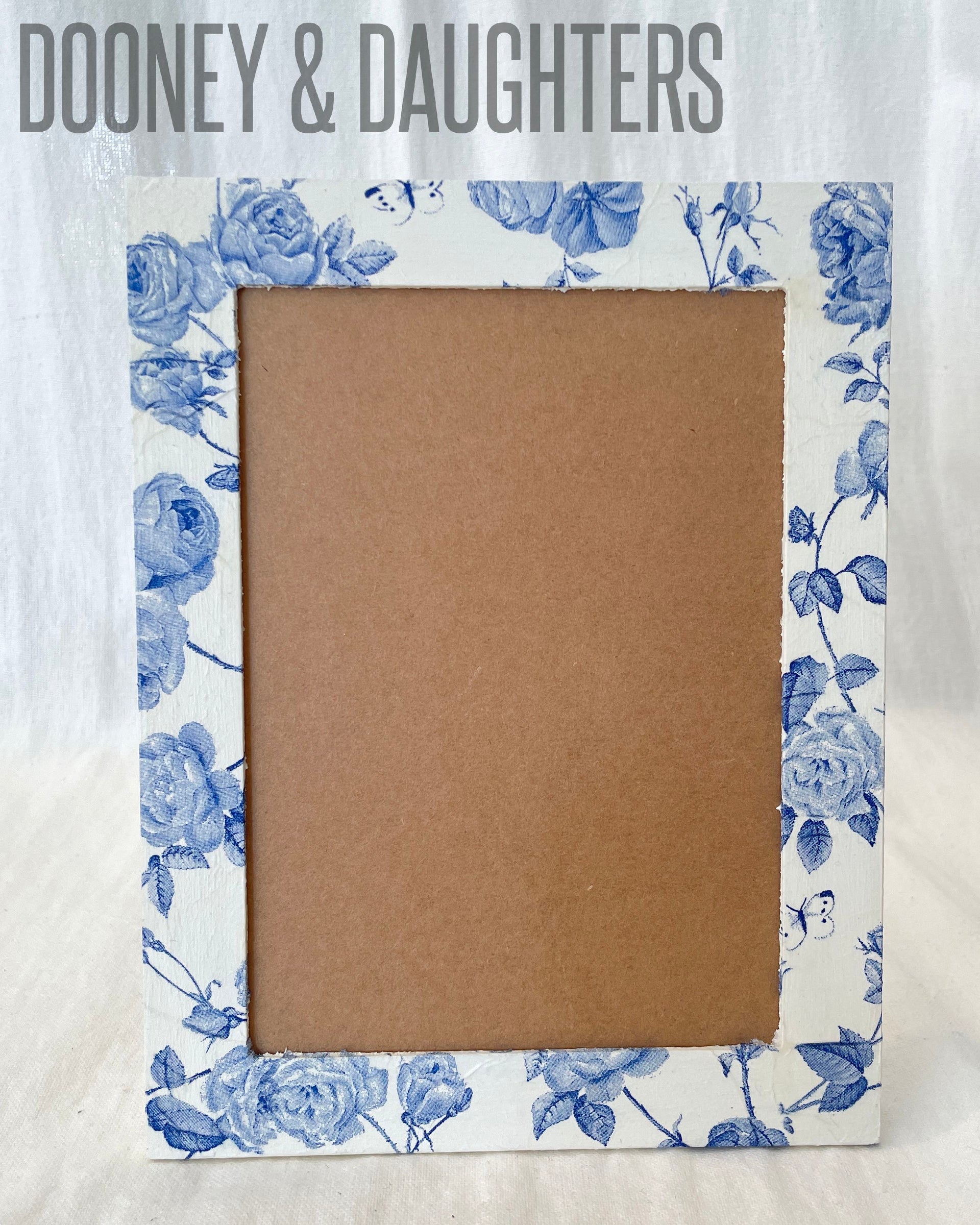 Small Blue Roses Photo Frame