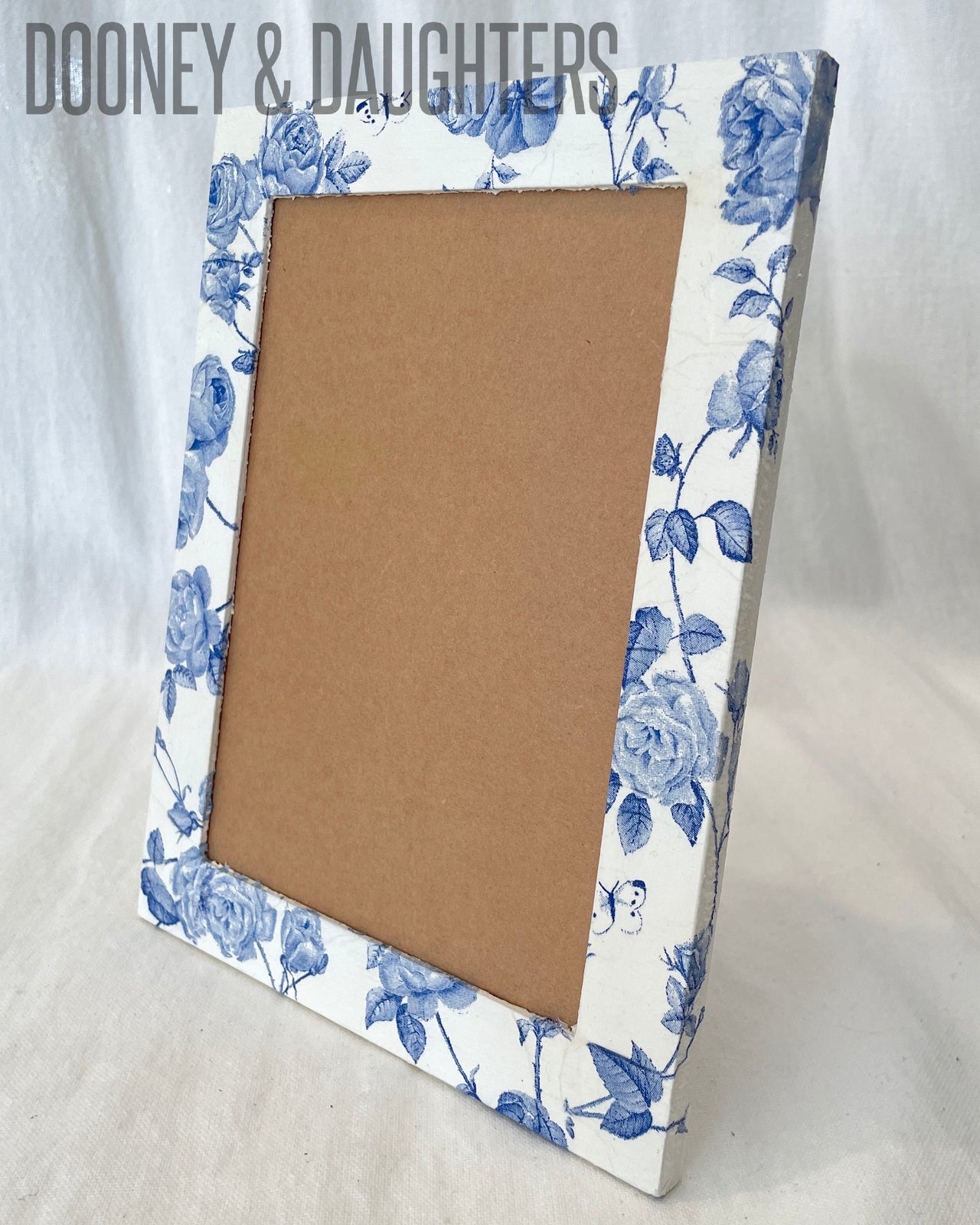 Blue Roses Photo Frame | Handmade | Dooney & Daughters