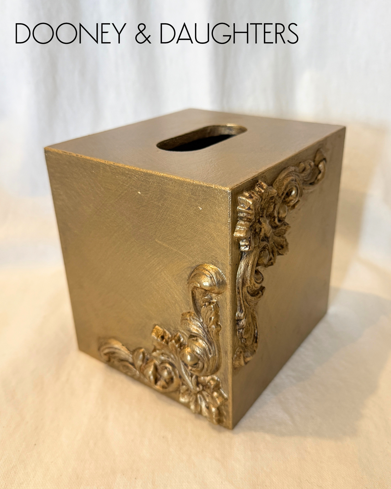 Sommerset Gold Square Tissue Box