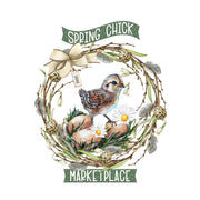 Spring Chick White Cloud Decor Transfer