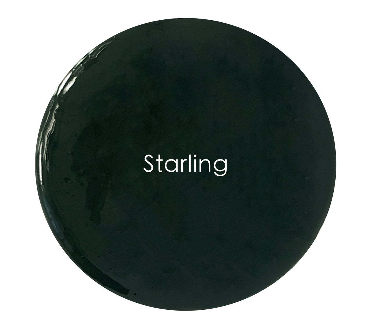 Starling chalk paint swatch – rich black green