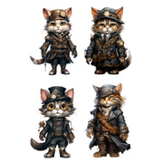 Steam Punk Cats 1 White Cloud Decor Transfer
