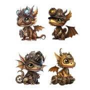 Steam Punk Dragons White Cloud Decor Transfer