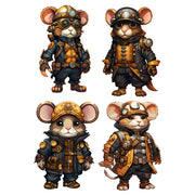 Steam Punk Mice 2 White Cloud Decor Transfer