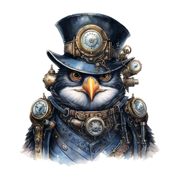 Steam Punk Transfer - Steam Punk Penguin - AVAILABLE FOR PRE-ORDER