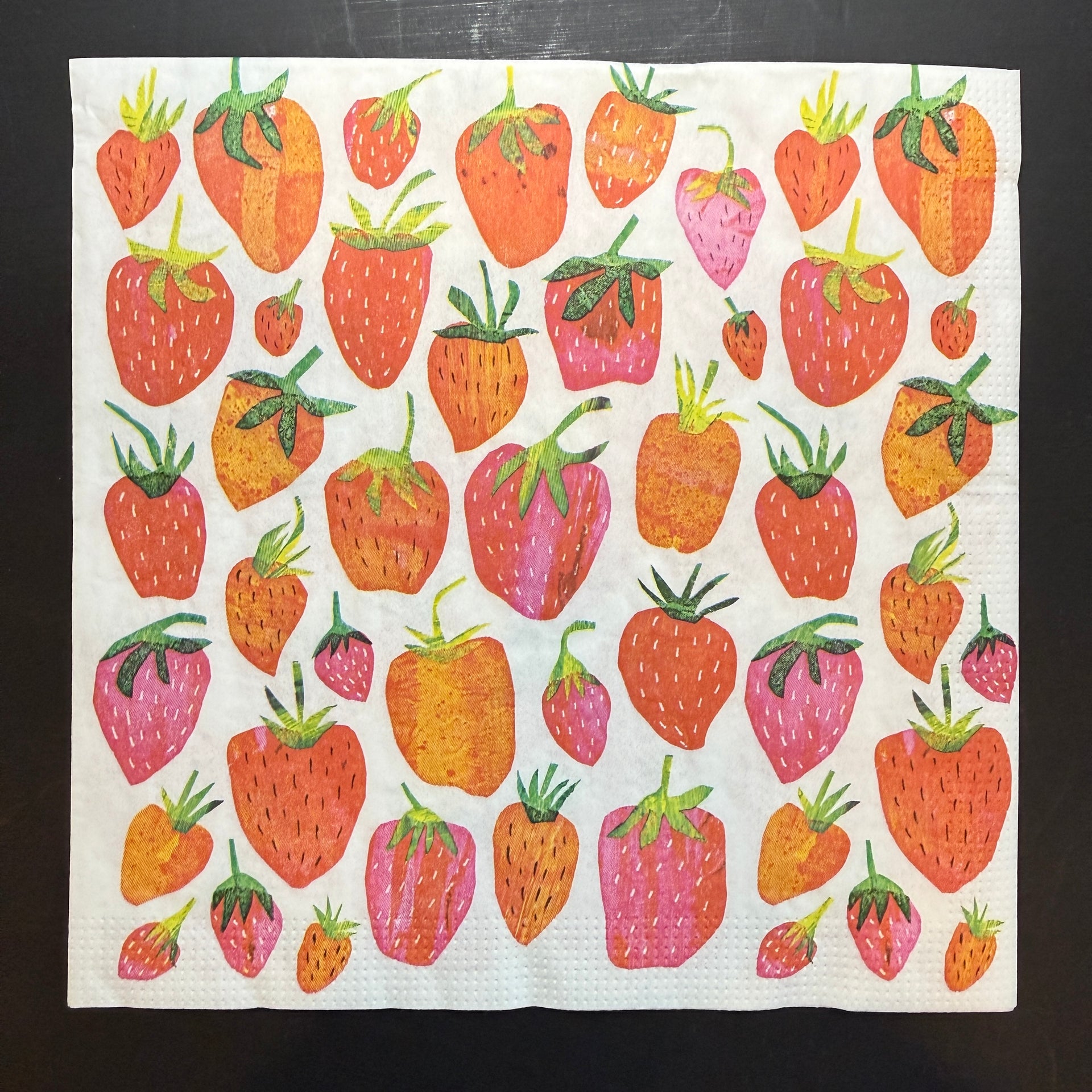 Napkin - Strawberry Collage