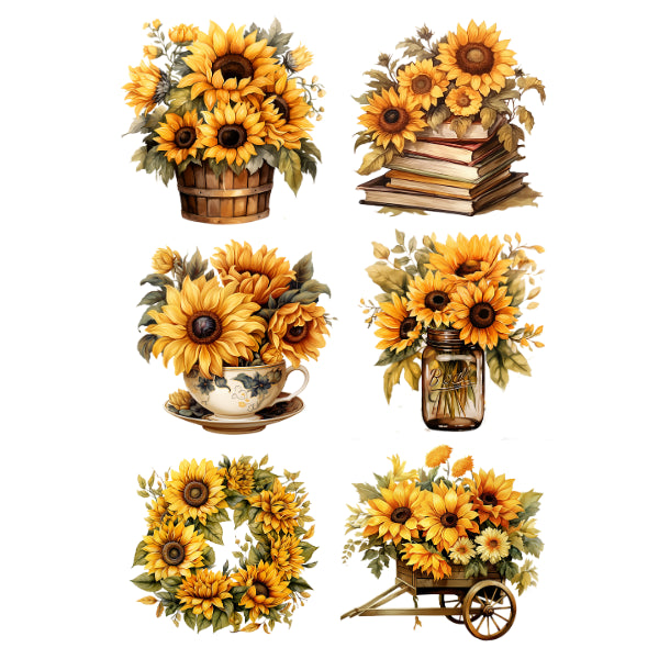 Sunflowers 1 White Cloud Decor Transfer