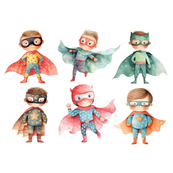 Superhero Boys White Cloud Decor Transfer
