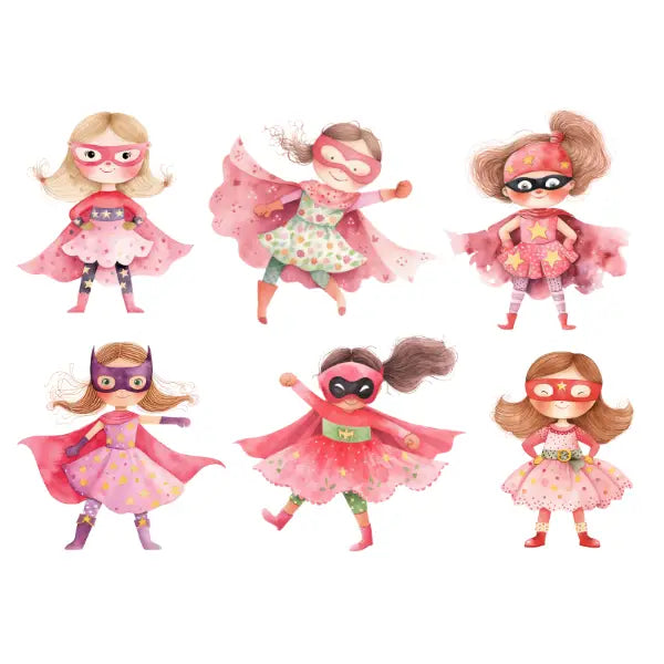 Superhero Girls White Cloud Decor Transfer