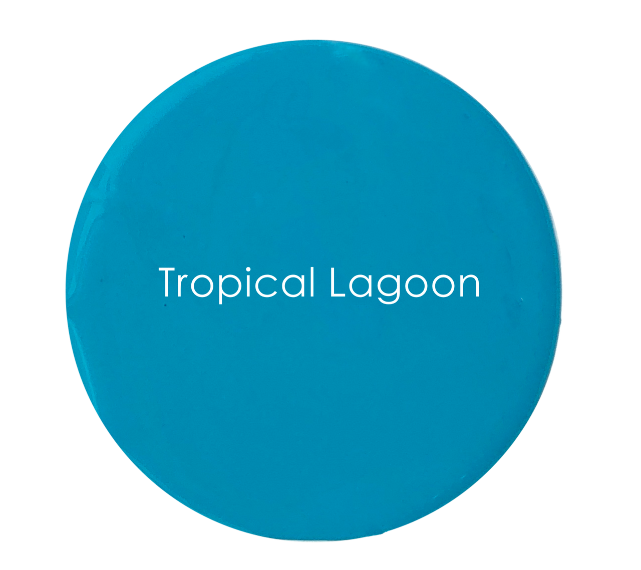 Jewel toned blue wall paint colour – Tropical Lagoon swatch
