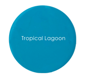 Jewel toned blue wall paint colour – Tropical Lagoon swatch