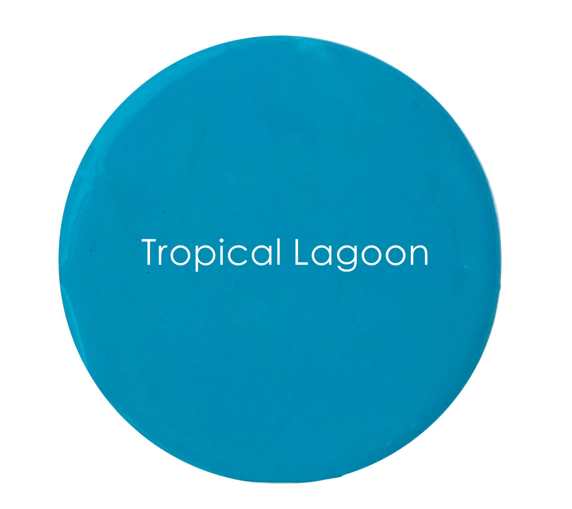 Jewel toned blue wall paint colour – Tropical Lagoon swatch