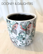 Large Pot - Tropical Birds