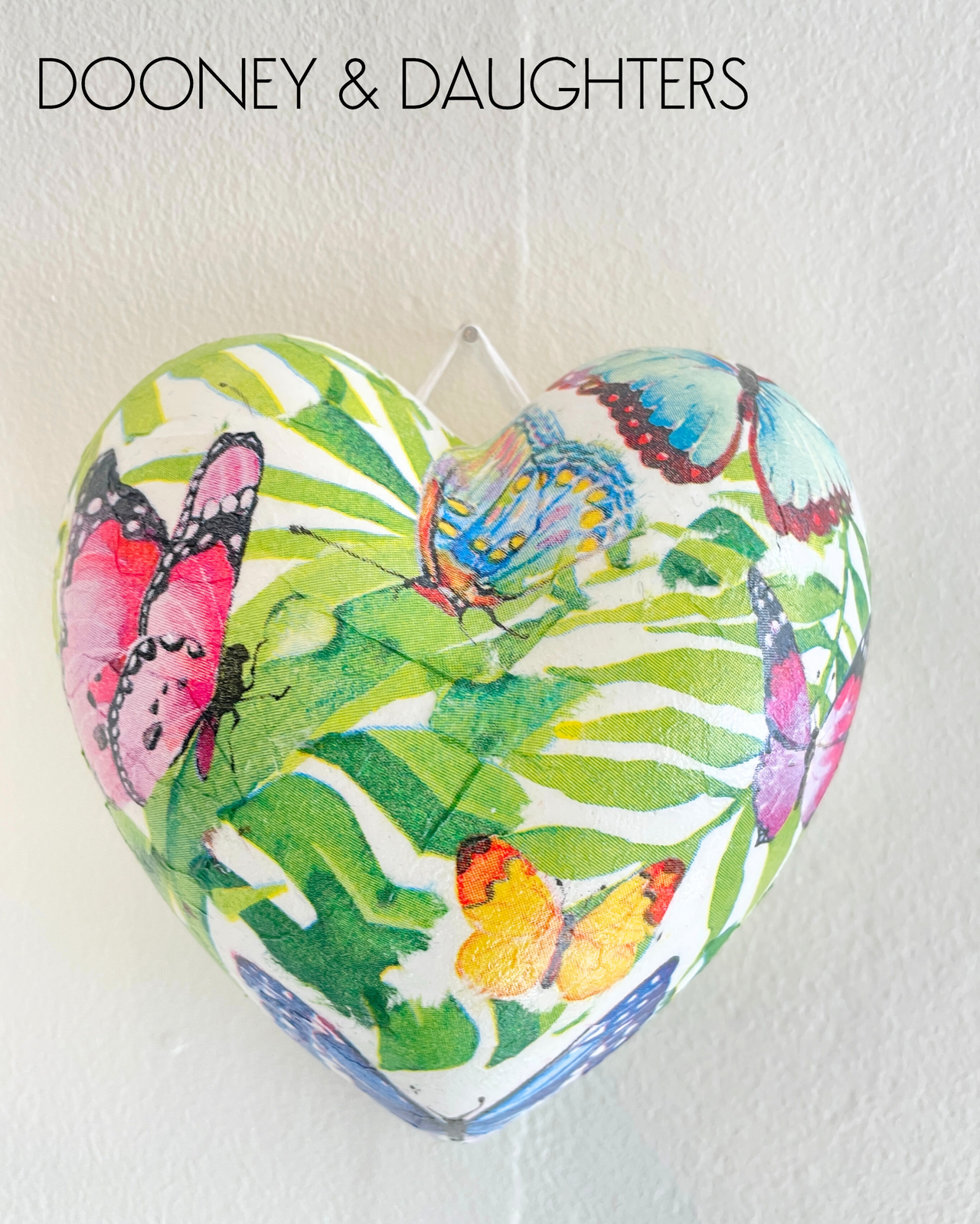 Tropical Butterflies Medium Heart