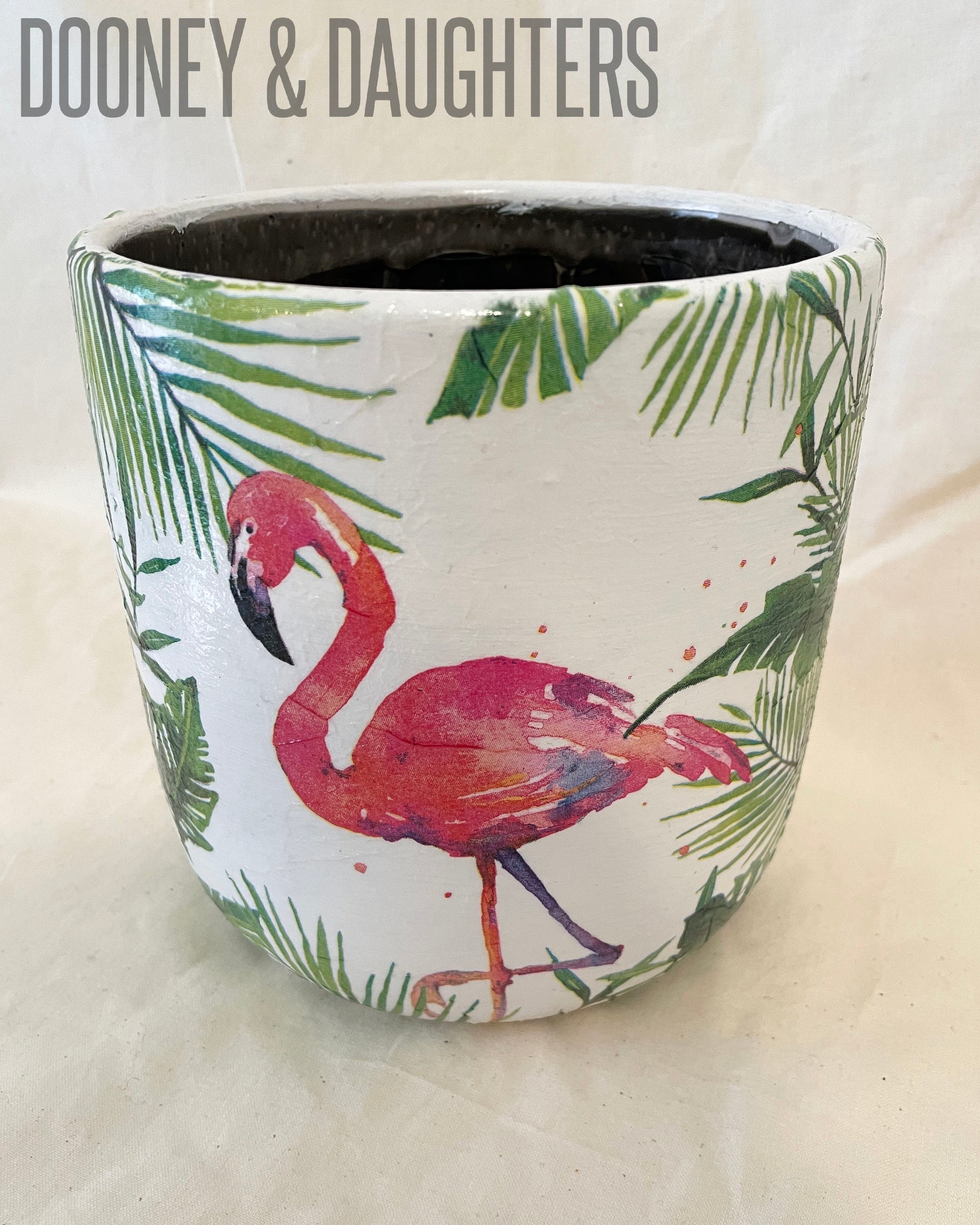 Large Pot - Tropical Flamingo