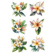 Tropical Flowers 2 White Cloud Decor Transfer
