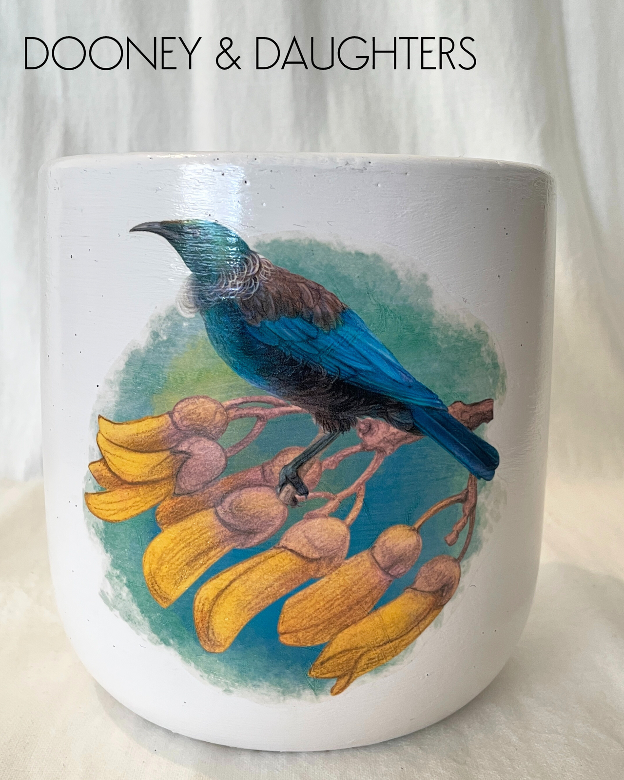 Large Pot - Tui with Kowhai