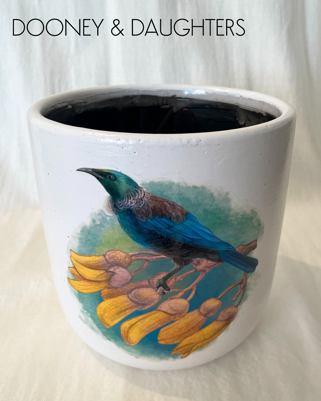 Large Pot - Tui with Kowhai