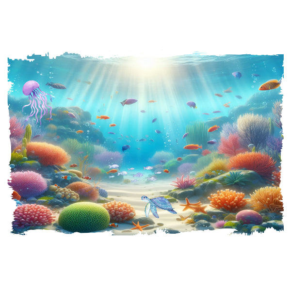 Underwater 1 White Cloud Decor Transfer