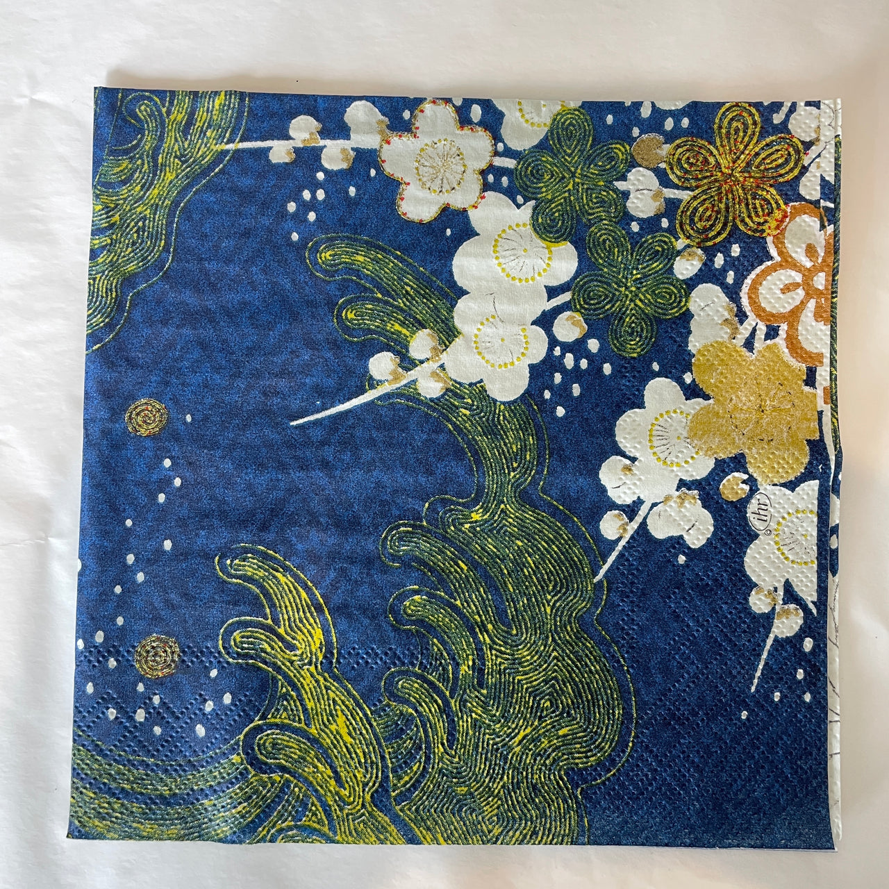 Napkin - V&A Floral Waves Blue