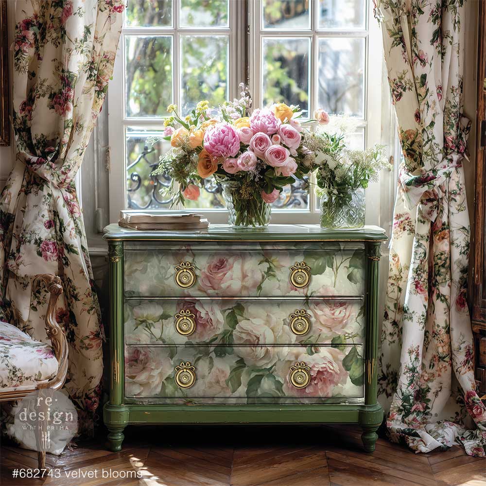 Decoupage Fiber A1 - Velvet Blooms