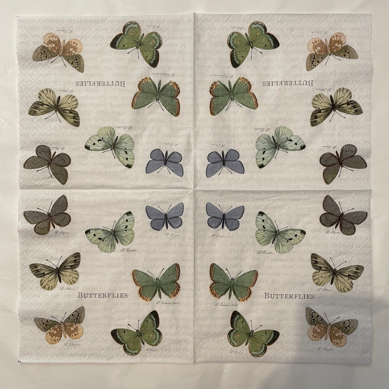 Napkin - Vintage Butterflies