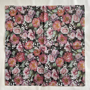 Napkin - Vintage Flowers Black