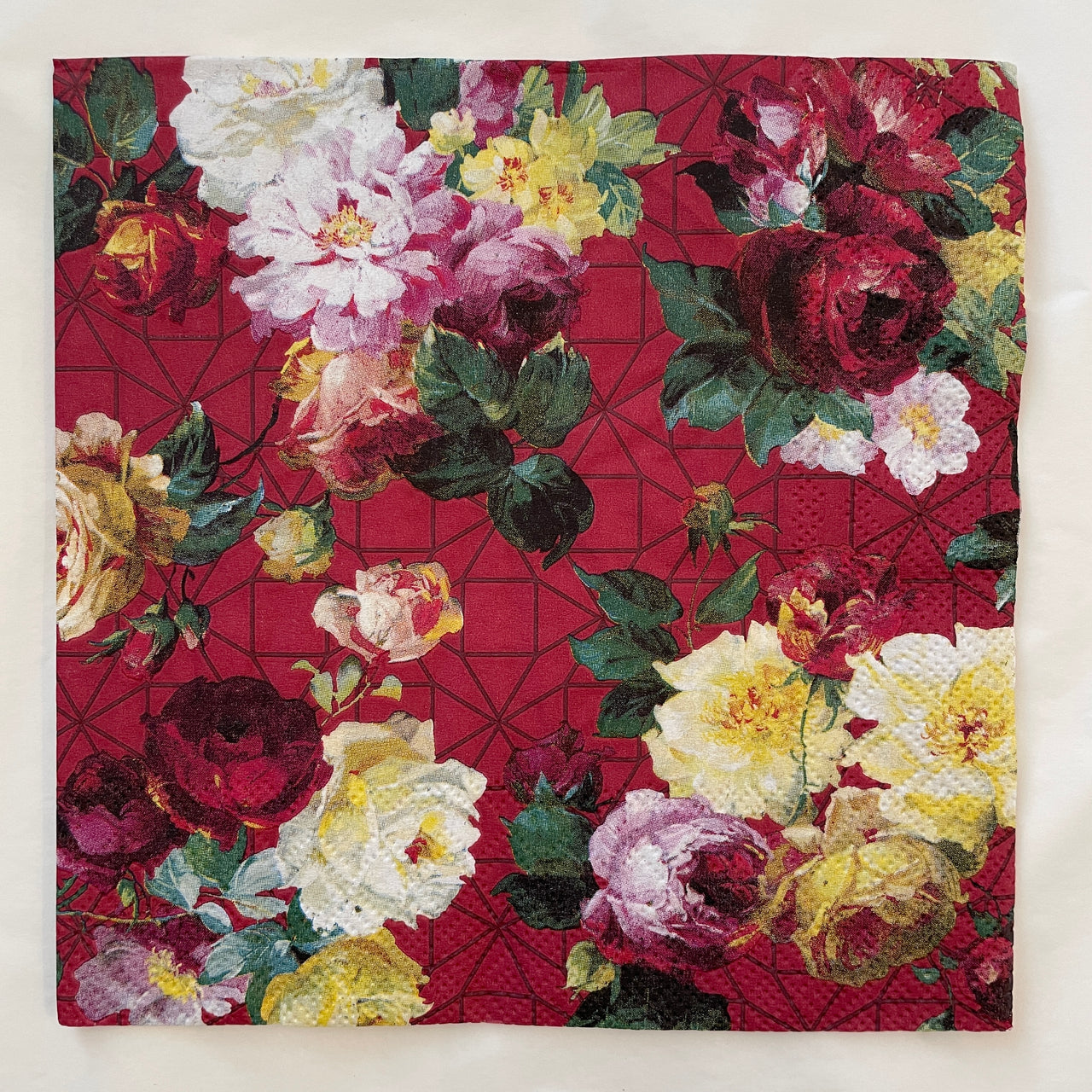 Napkin - Vintage Rose Red