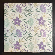 Napkin - Violet & Mint Flowers