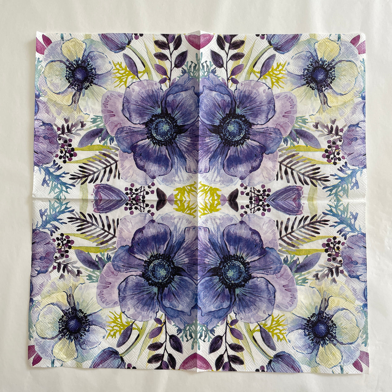 Napkin - Violet Vintage Flowers