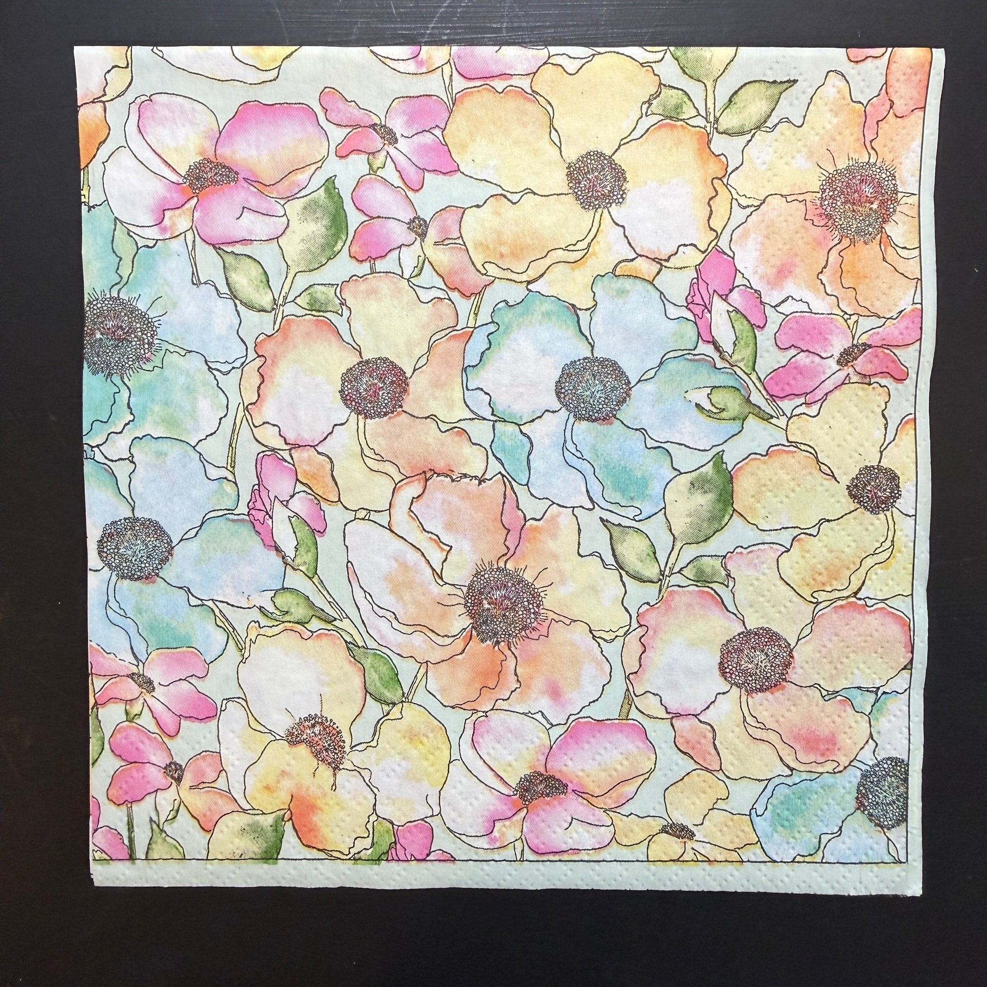 Napkin - Watercolour Flowers Meadow