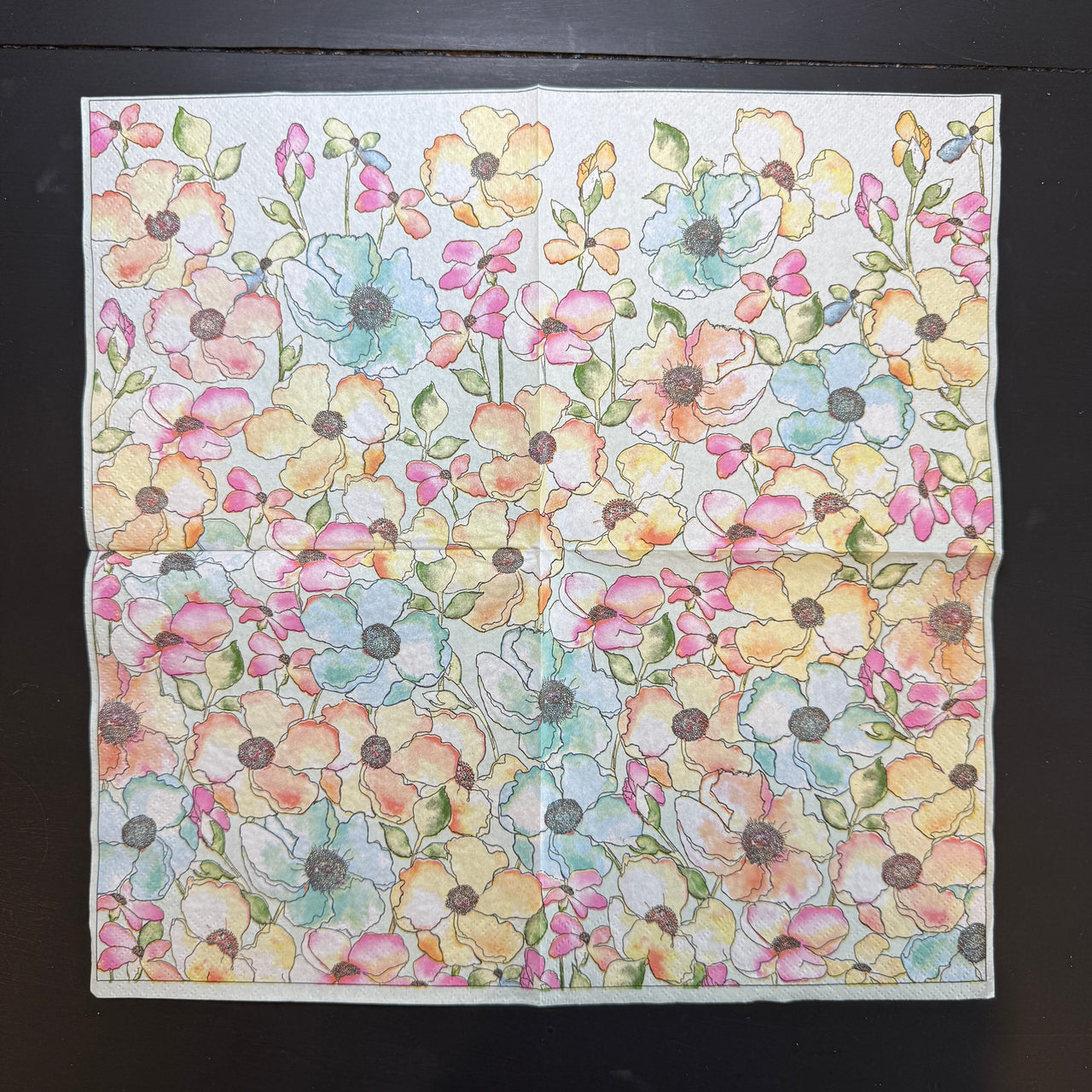 Napkin - Watercolour Flowers Meadow